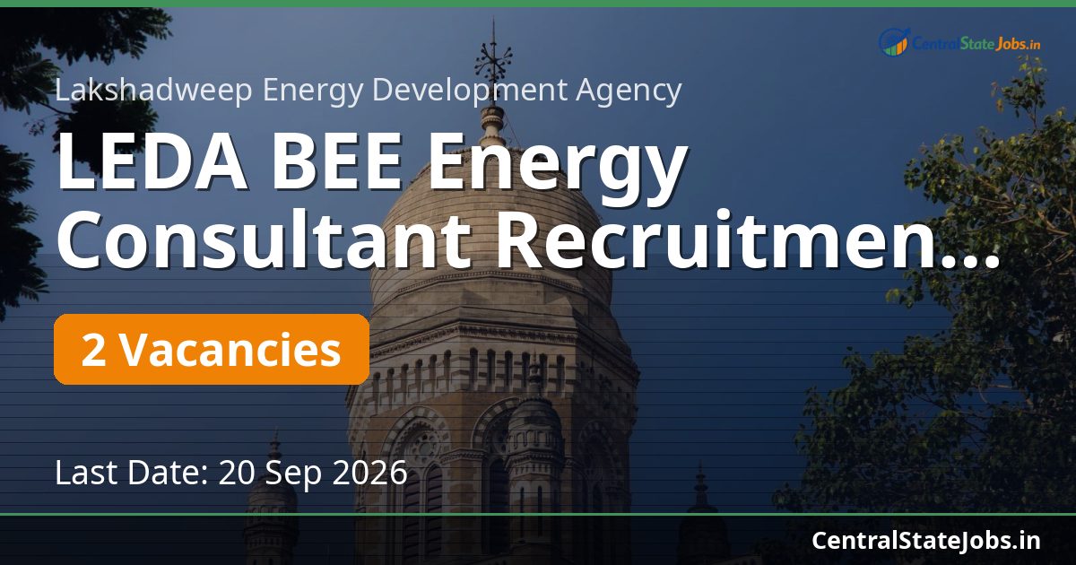 LEDA BEE Energy Consultant Recruitment 2026