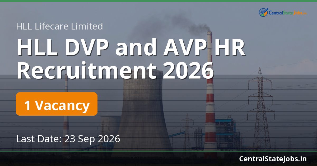 HLL DVP and AVP HR Recruitment 2026