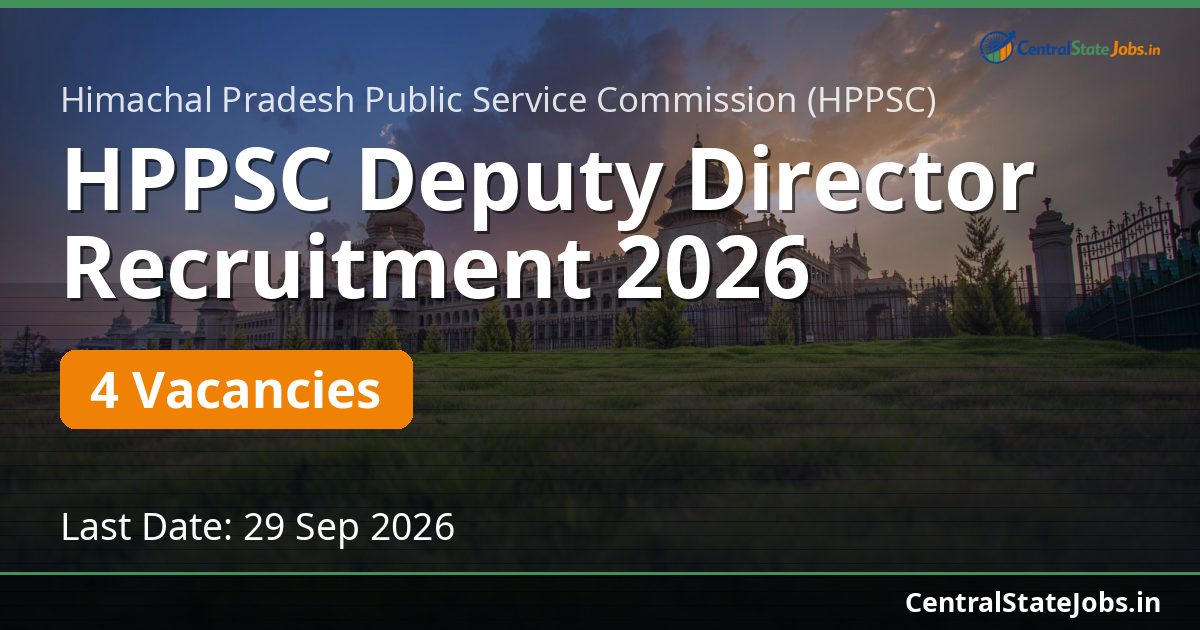 HPPSC Deputy Director Recruitment 2026
