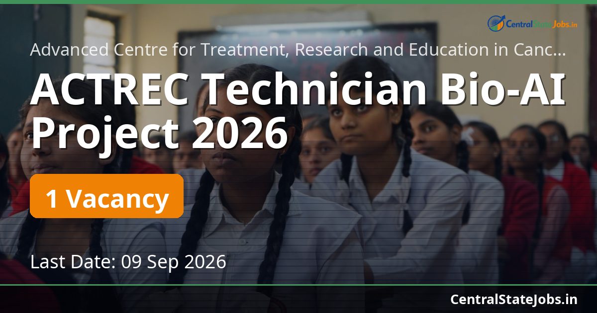 ACTREC Technician Bio-AI Project 2026