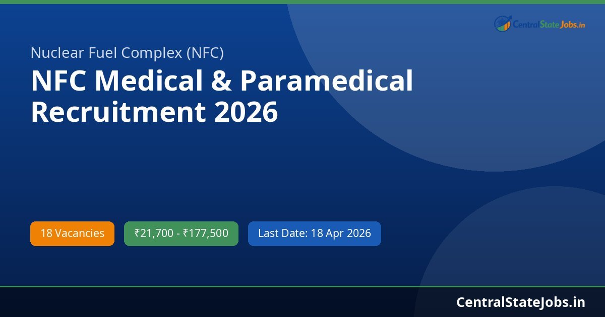 NFC Medical & Paramedical Recruitment 2026