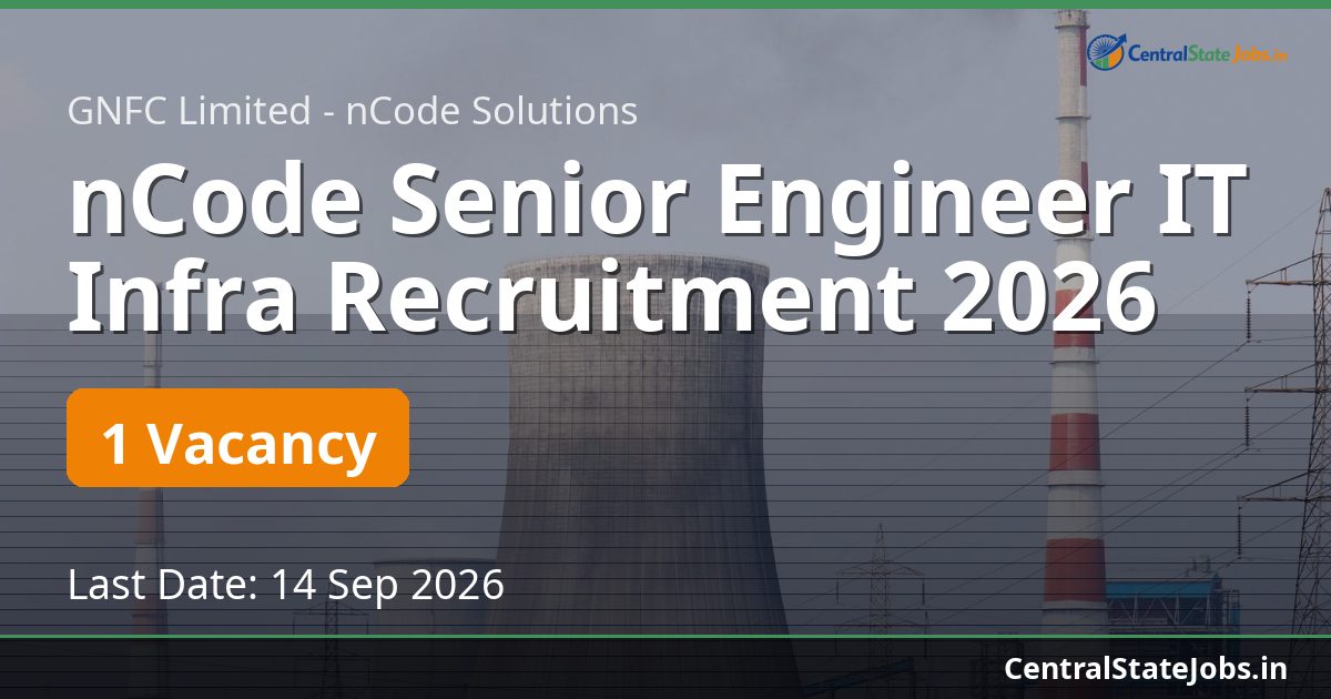 nCode Senior Engineer IT Infra Recruitment 2026