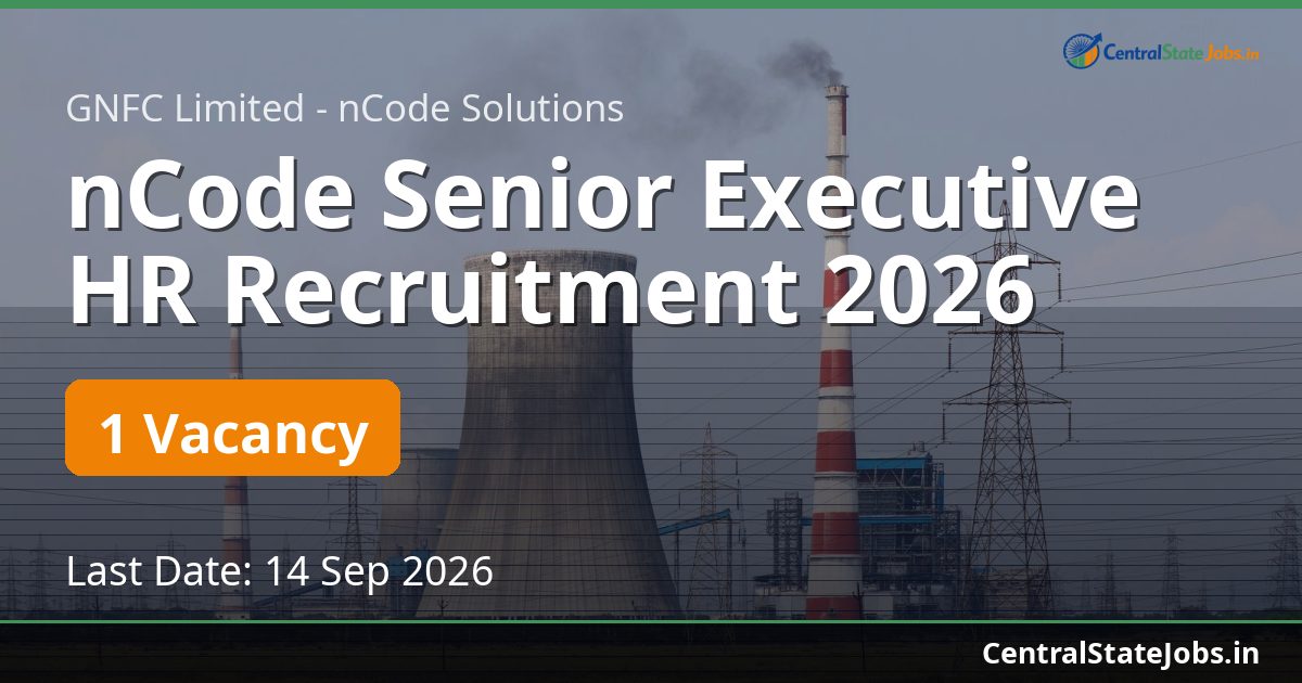 nCode Senior Executive HR Recruitment 2026