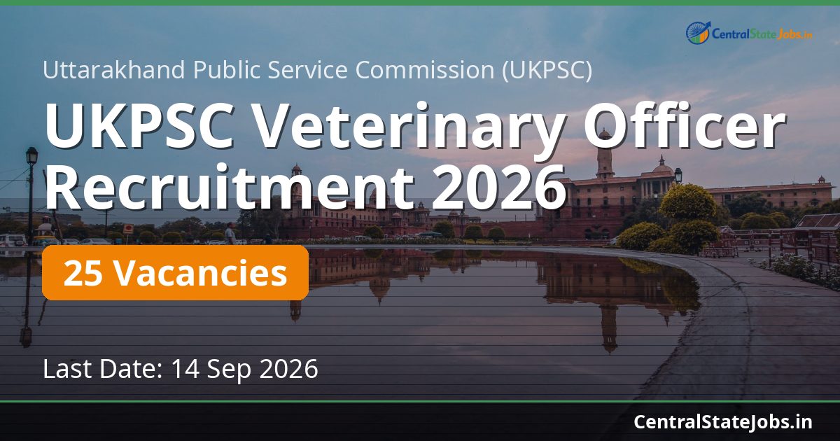 UKPSC Veterinary Officer Recruitment 2026