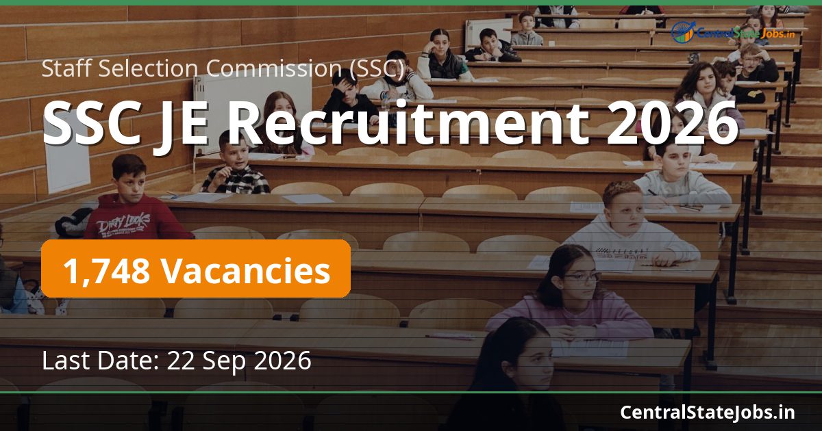 SSC JE भर्ती 2026 – 1748 पद