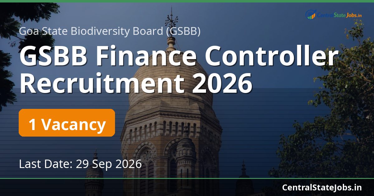 GSBB Finance Controller Recruitment 2026