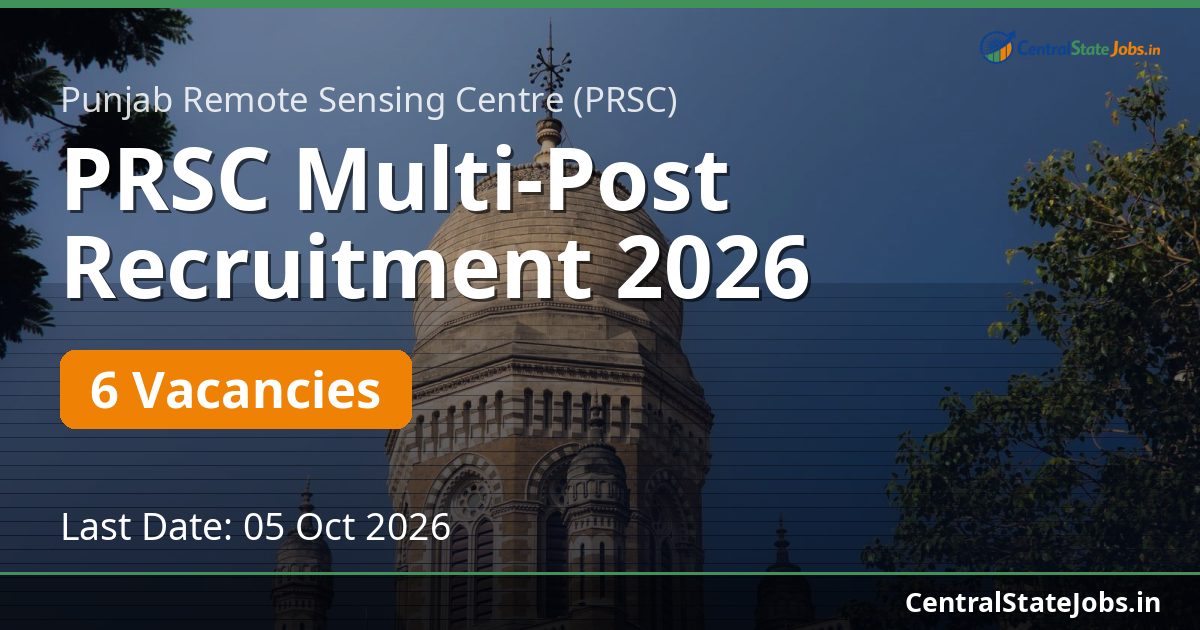 PRSC Multi-Post Recruitment 2026