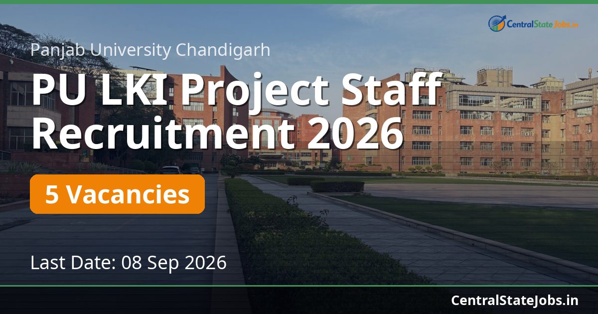 PU LKI Project Staff Recruitment 2026