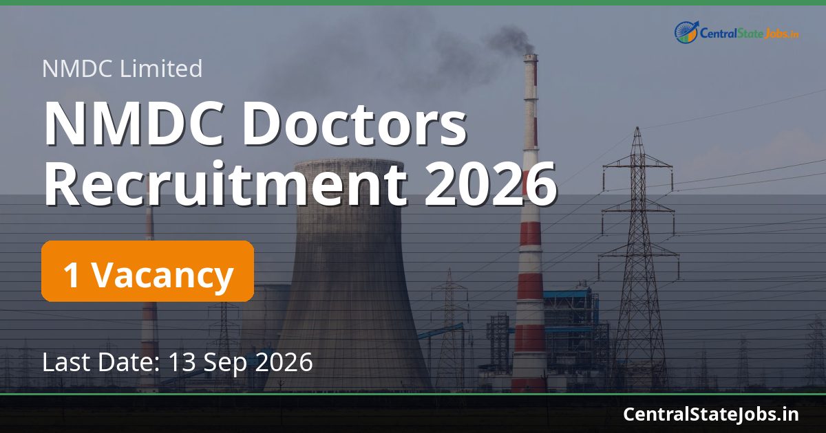 NMDC Doctors Recruitment 2026