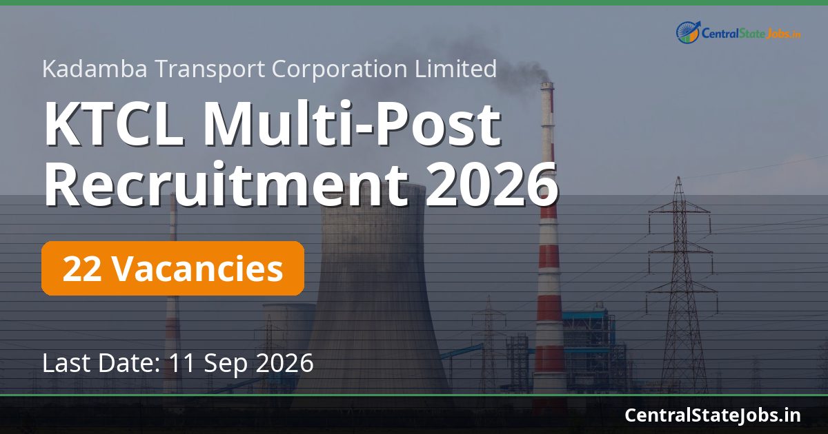 KTCL Multi-Post Recruitment 2026