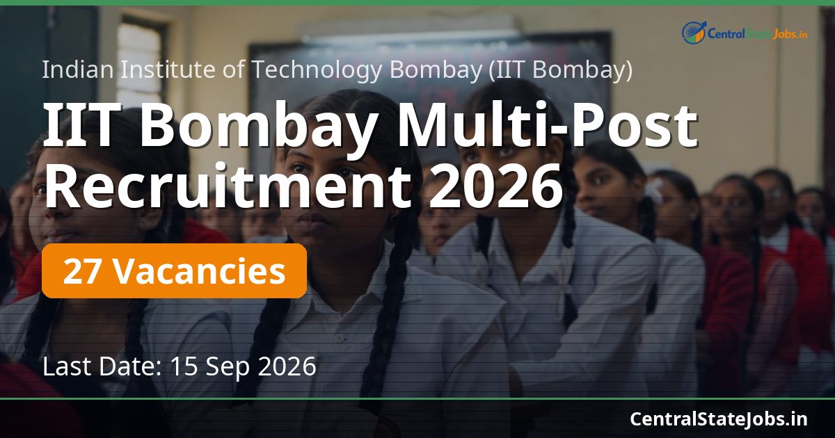 IIT Bombay Multi-Post Recruitment 2026