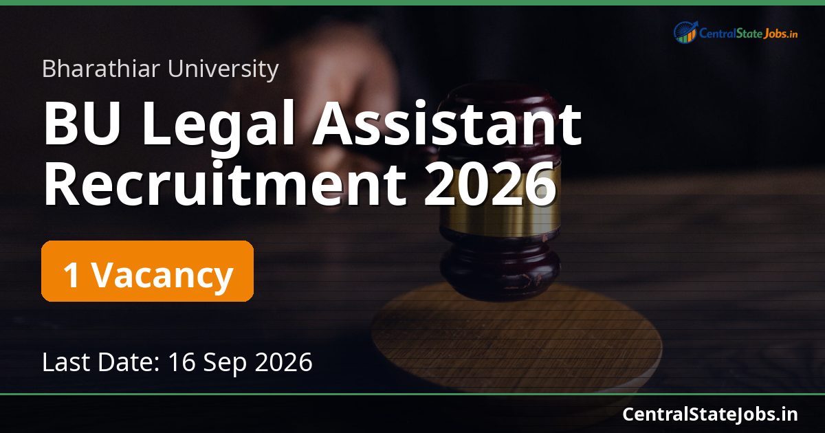 BU Legal Assistant Recruitment 2026
