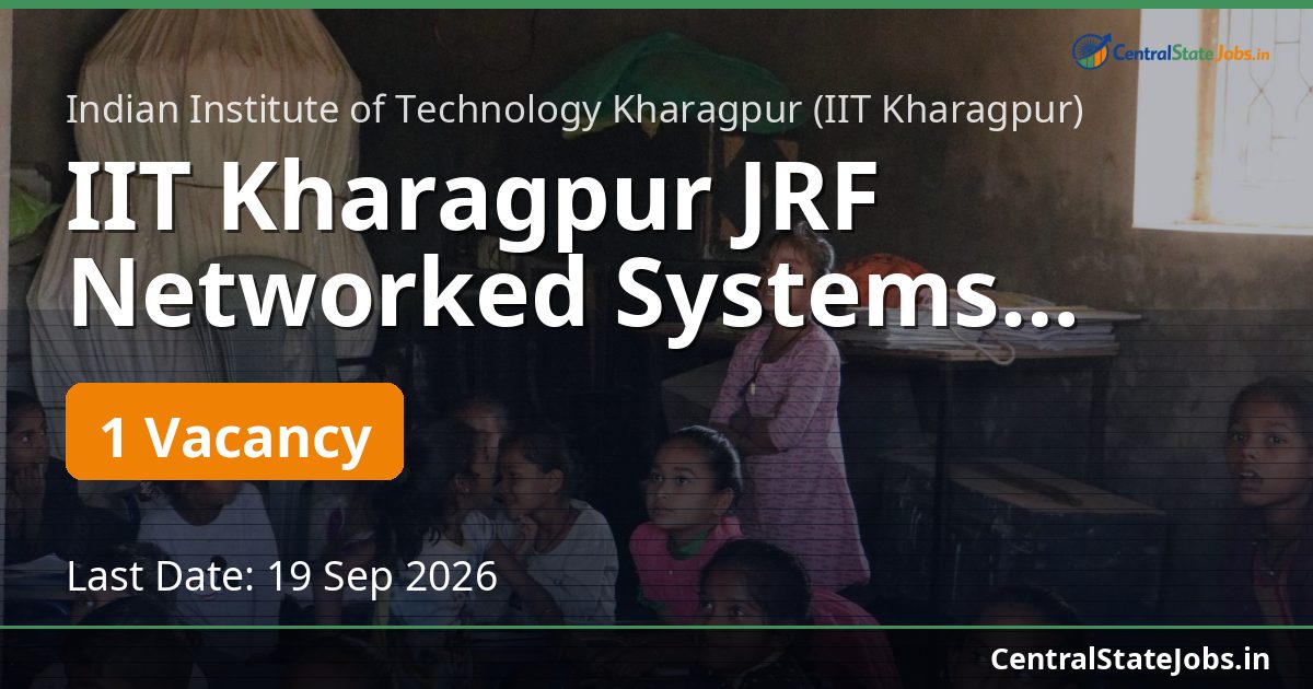 IIT Kharagpur JRF Networked Systems Recruitment 2026