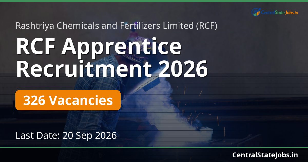 RCF Apprentice Recruitment 2026 — 326 Vacancies