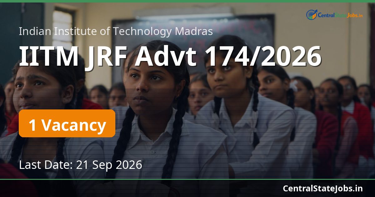 IITM JRF Advt 174/2026
