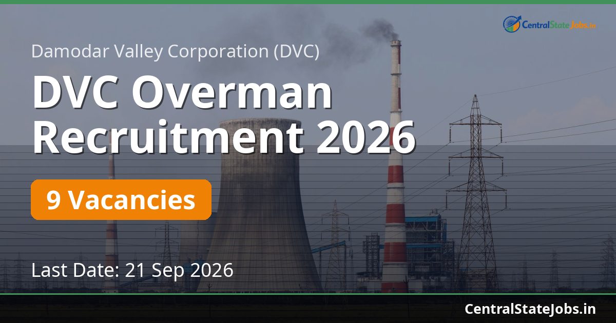 DVC Overman Recruitment 2026