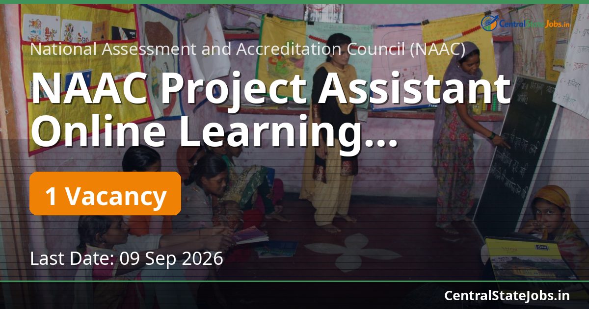 NAAC Project Assistant Online Learning Recruitment 2026