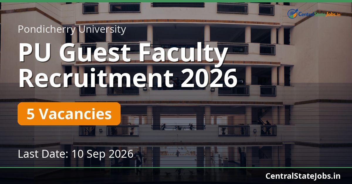 PU Guest Faculty Recruitment 2026