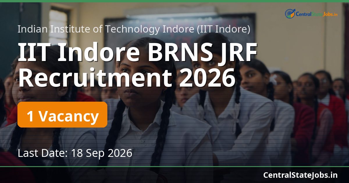 IIT Indore BRNS JRF Recruitment 2026