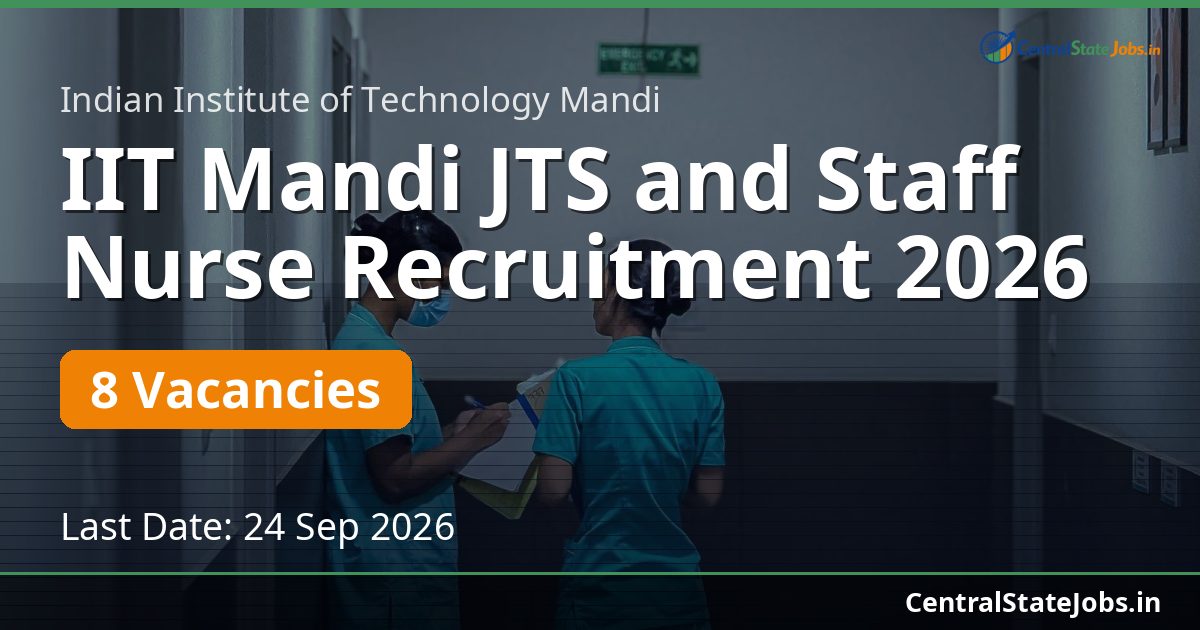 IIT Mandi JTS and Staff Nurse Recruitment 2026