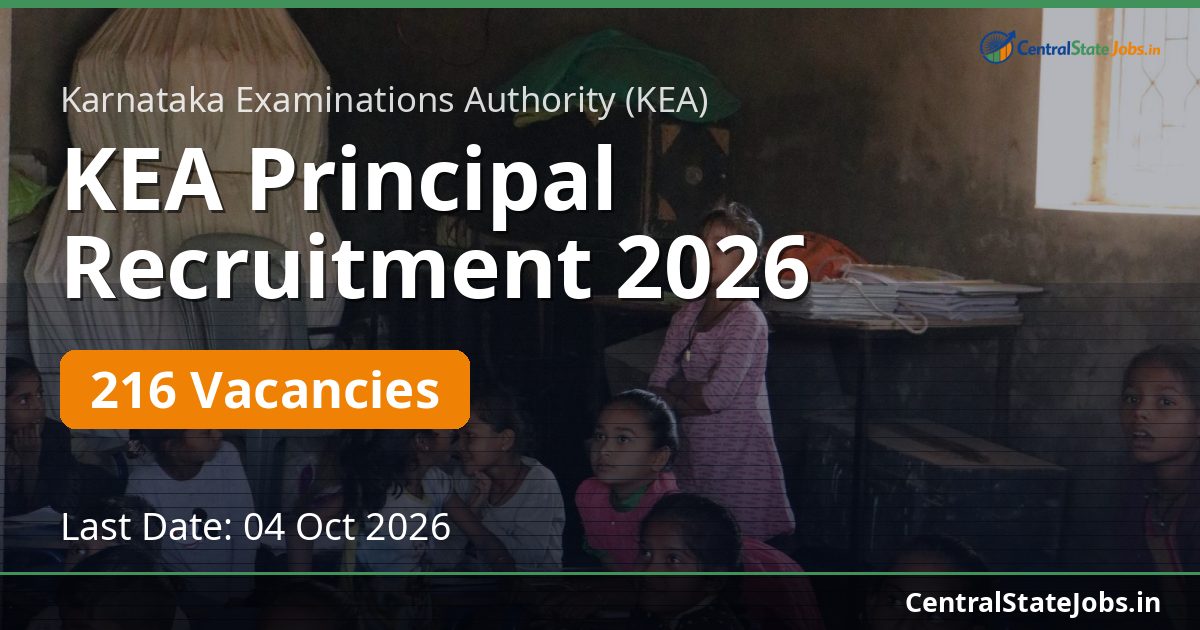 KEA Principal Recruitment 2026 — 216 Vacancies