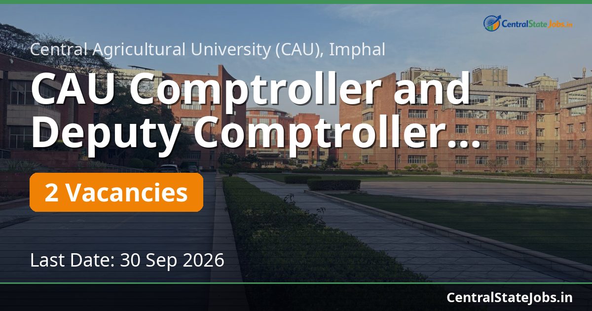 CAU Comptroller and Deputy Comptroller Recruitment 2026