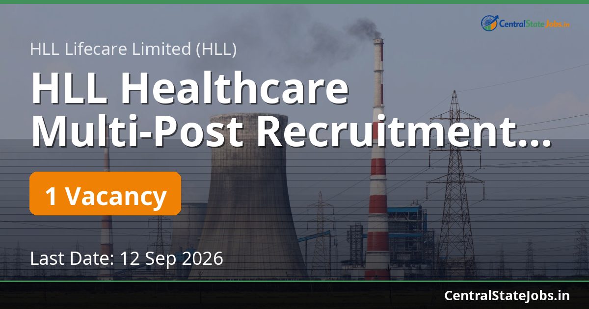 HLL Healthcare Multi-Post Recruitment 2026