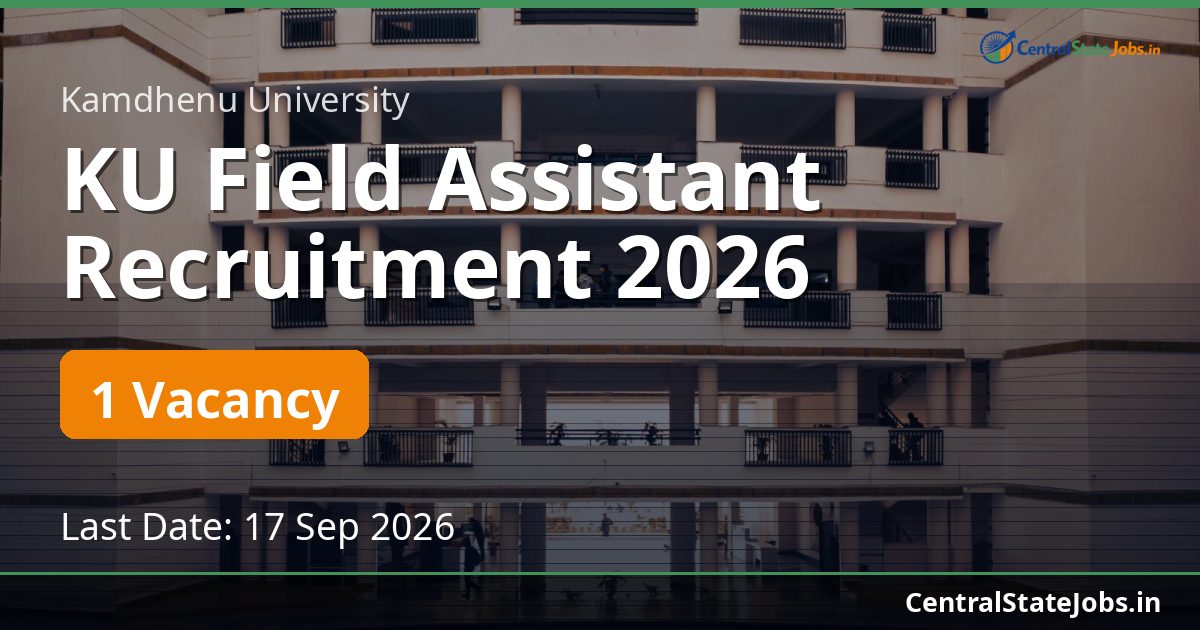 KU Field Assistant Recruitment 2026