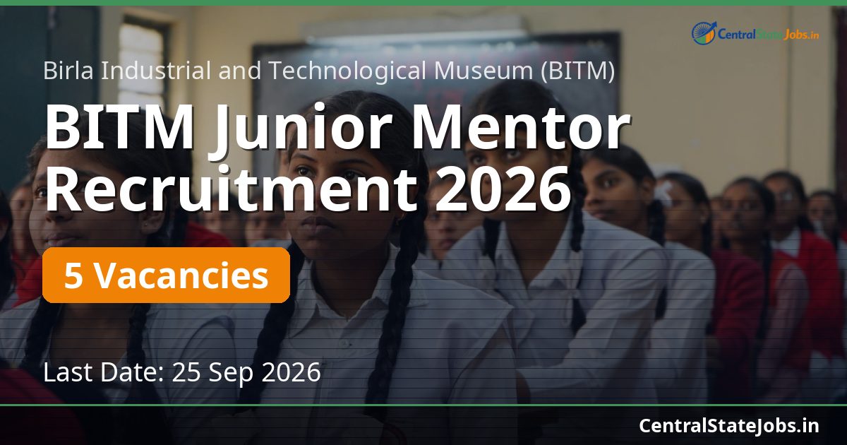 BITM Junior Mentor Recruitment 2026