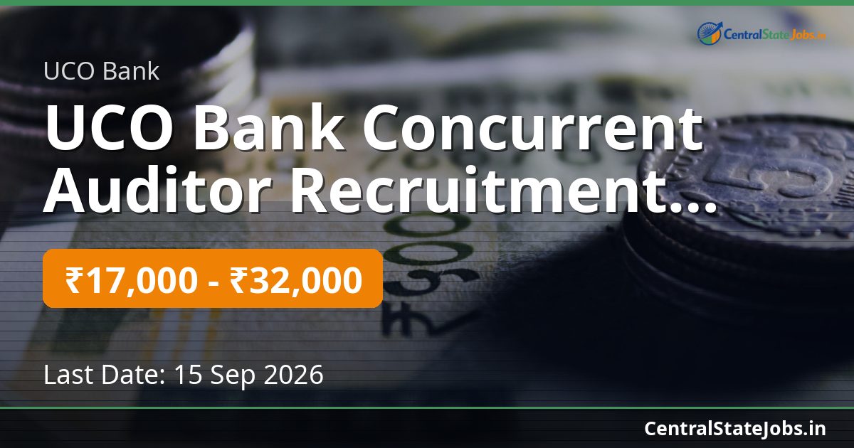 UCO Bank Concurrent Auditor Recruitment 2026