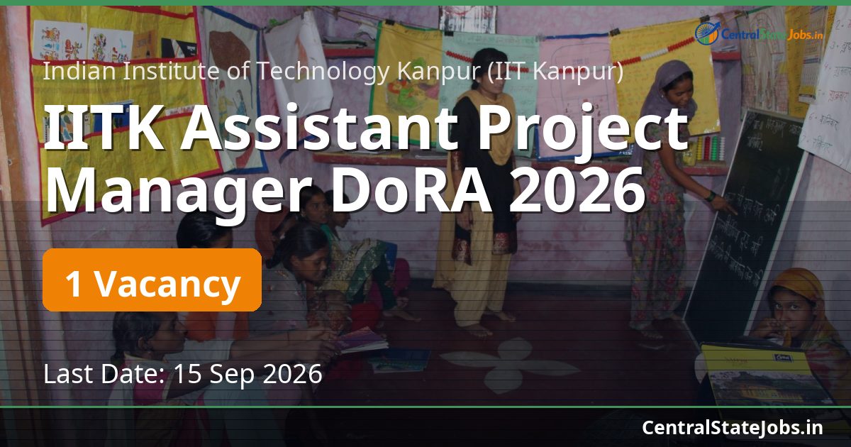 IITK Assistant Project Manager DoRA 2026