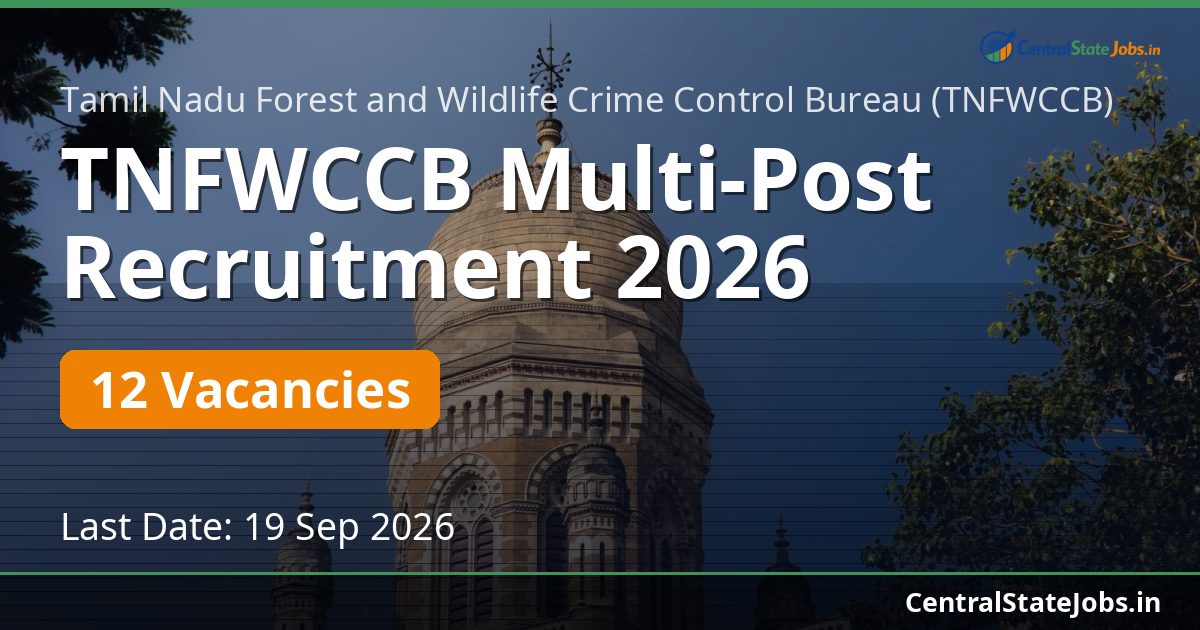 TNFWCCB Multi-Post Recruitment 2026