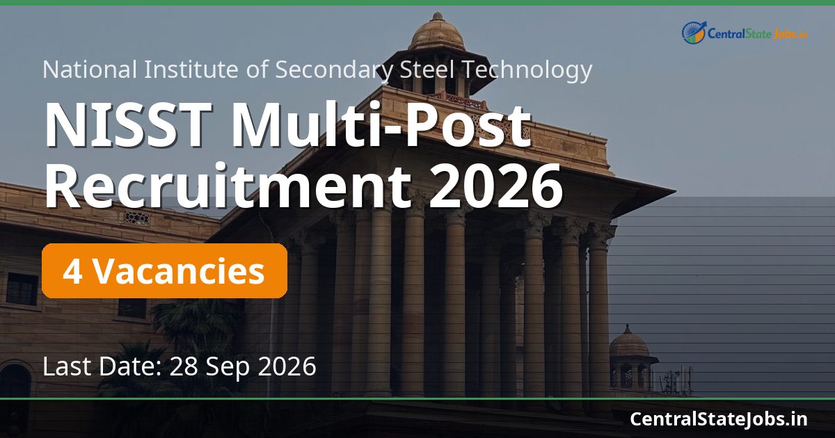 NISST Multi-Post Recruitment 2026