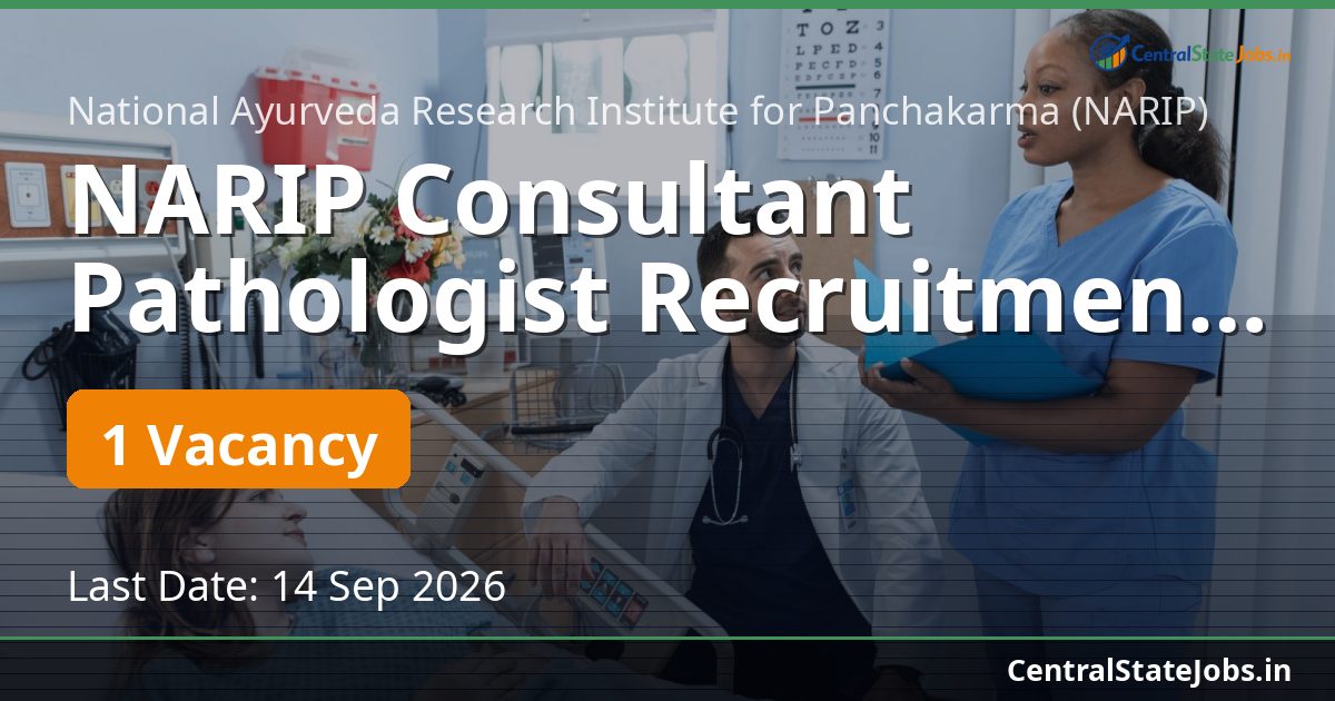 NARIP Consultant Pathologist Recruitment 2026