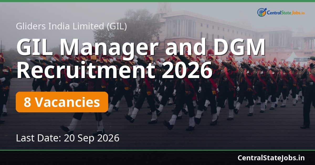 GIL Manager and DGM Recruitment 2026