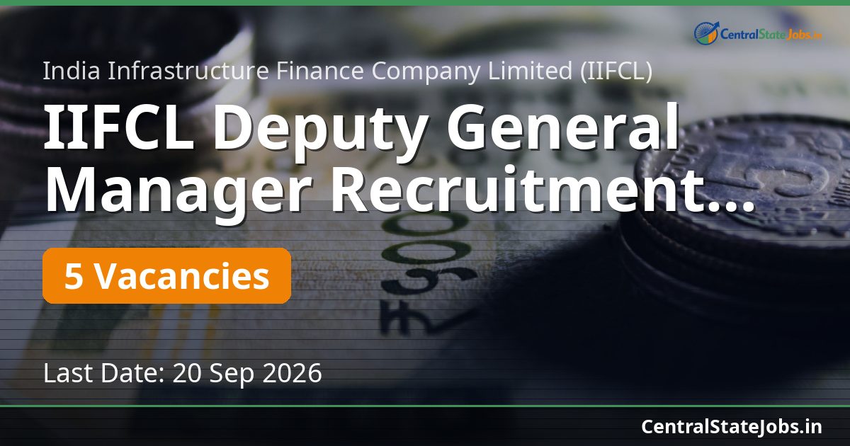 IIFCL Deputy General Manager Recruitment 2026