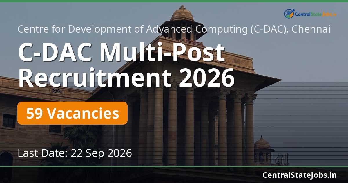 C-DAC Multi-Post Recruitment 2026 — 59 Vacancies