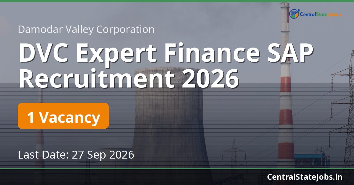 DVC Expert Finance SAP Recruitment 2026