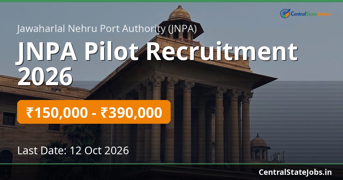 JNPA Pilot Recruitment 2026