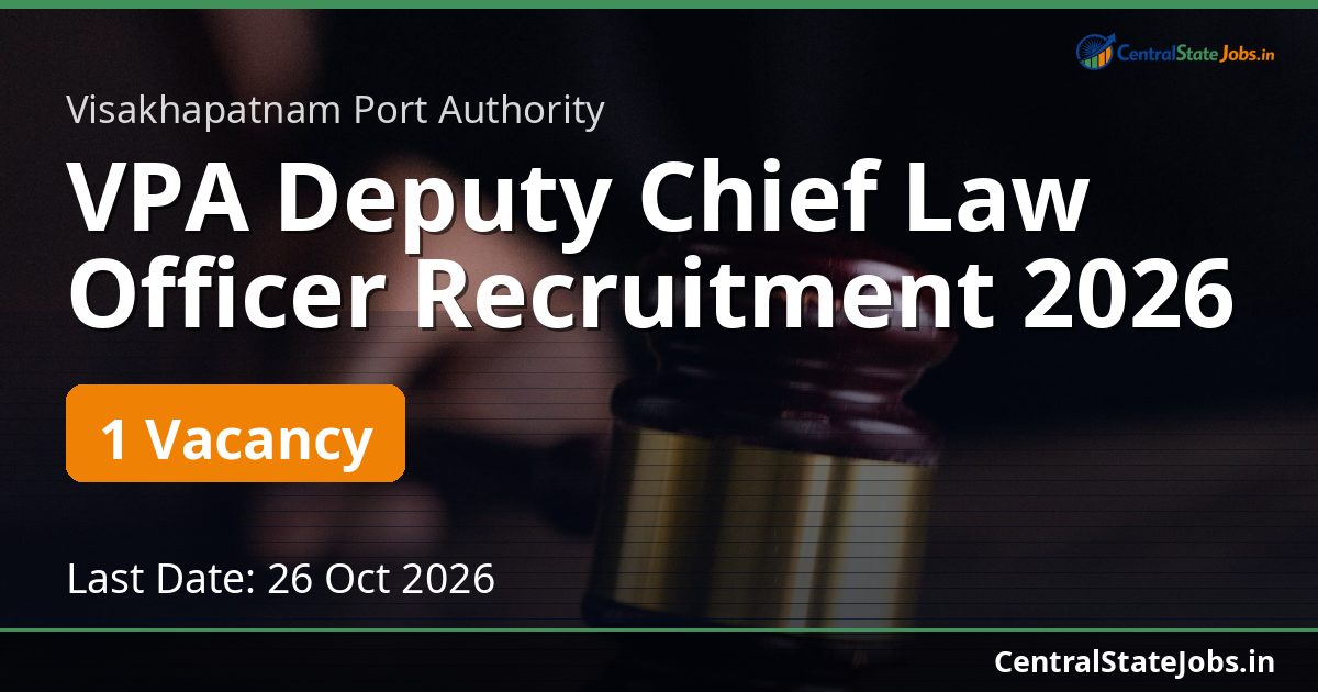 VPA Deputy Chief Law Officer Recruitment 2026