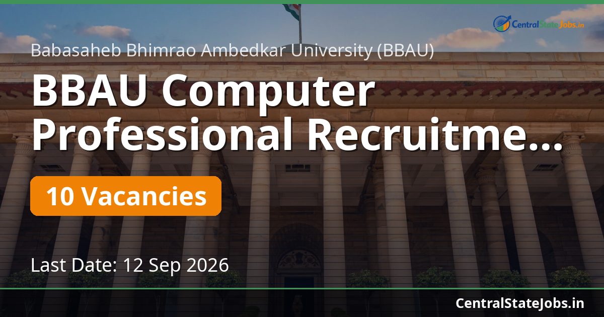 BBAU Computer Professional Recruitment 2026