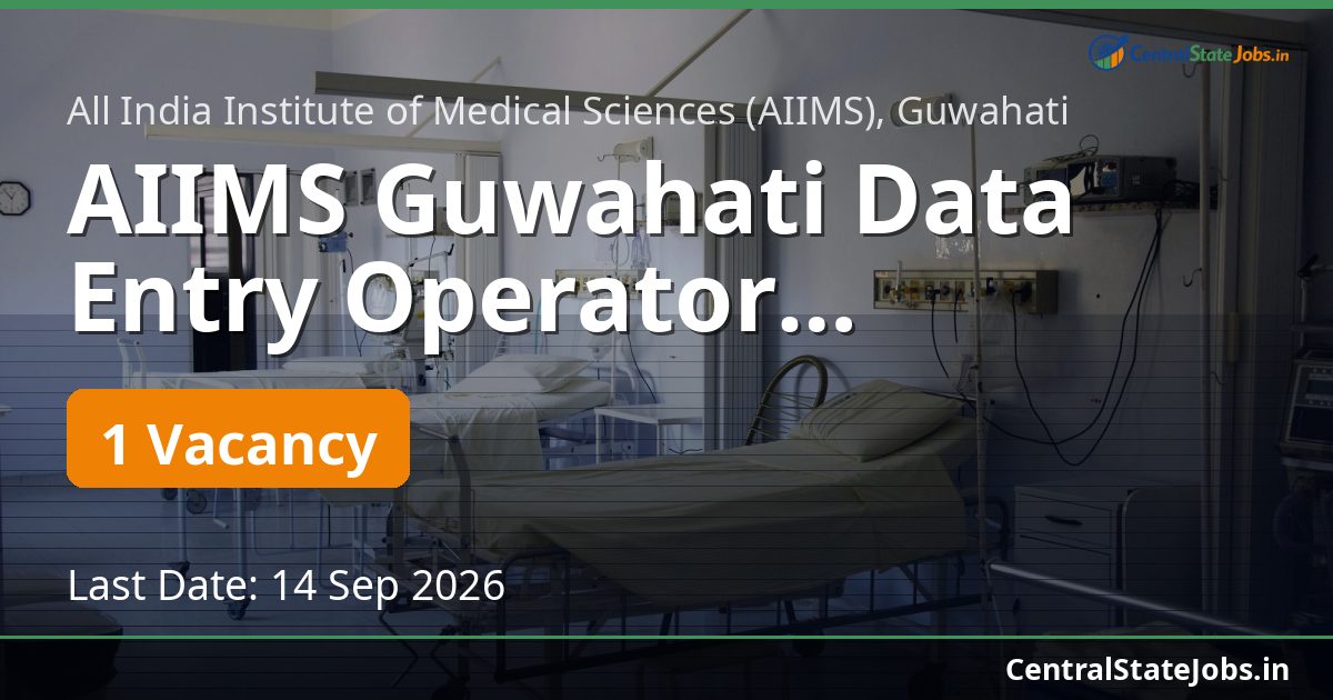 AIIMS Guwahati Data Entry Operator Recruitment 2026