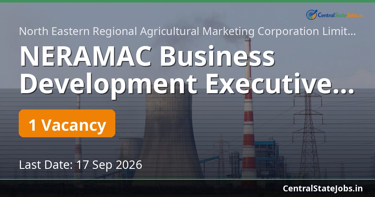 NERAMAC Business Development Executive Recruitment 2026