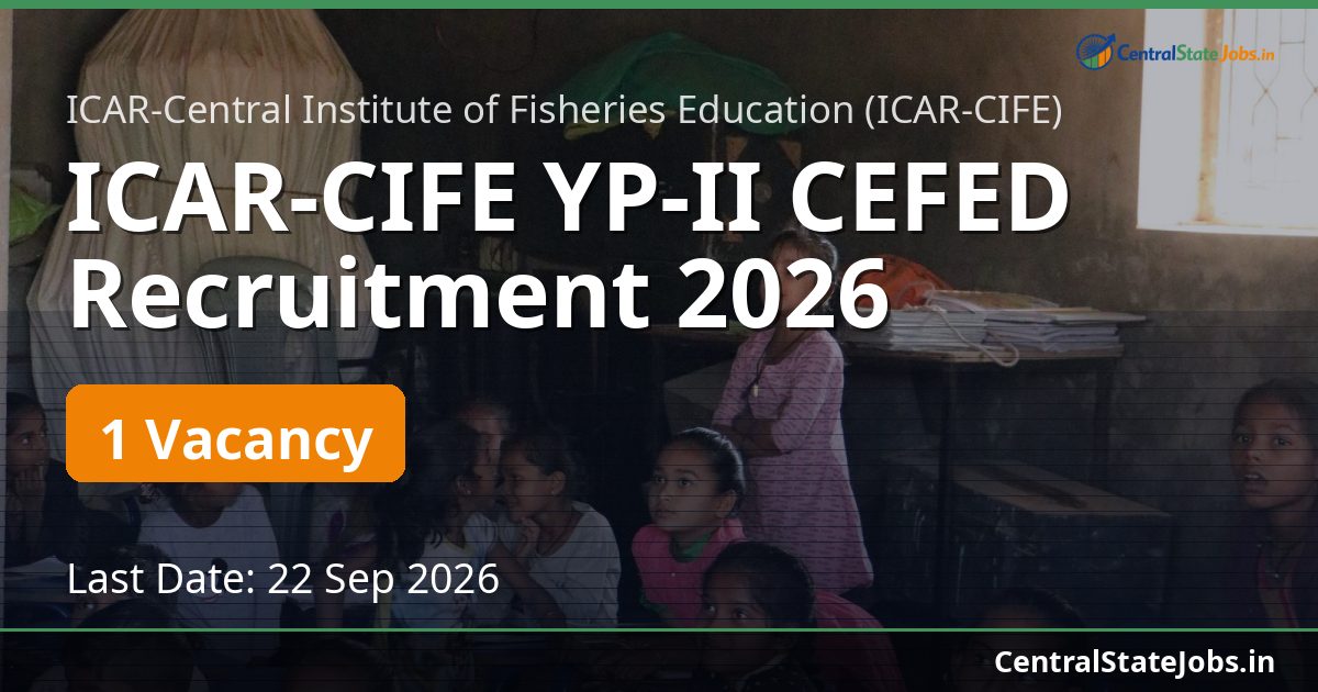 ICAR-CIFE YP-II CEFED Recruitment 2026