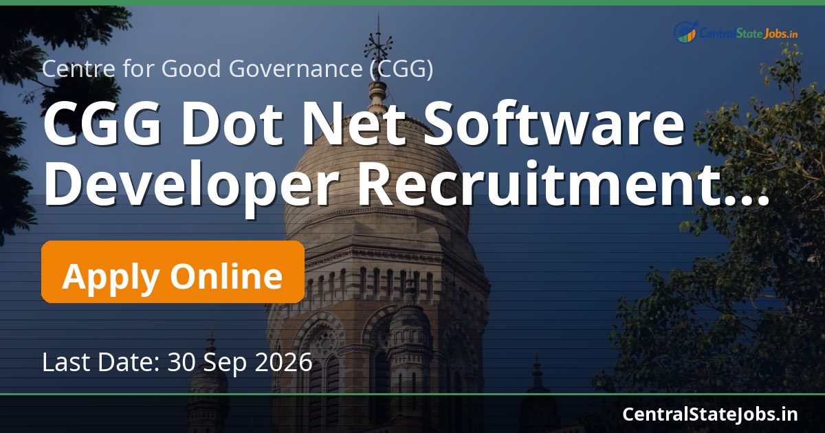 CGG Dot Net Software Developer Recruitment 2026