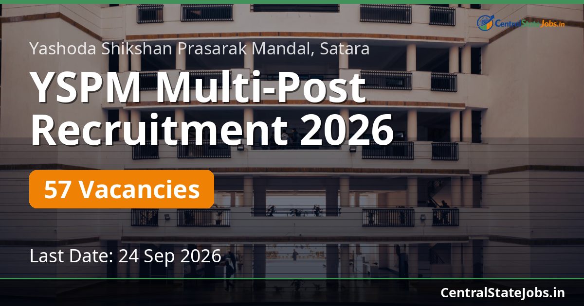 YSPM Multi-Post Recruitment 2026 — 57 Vacancies