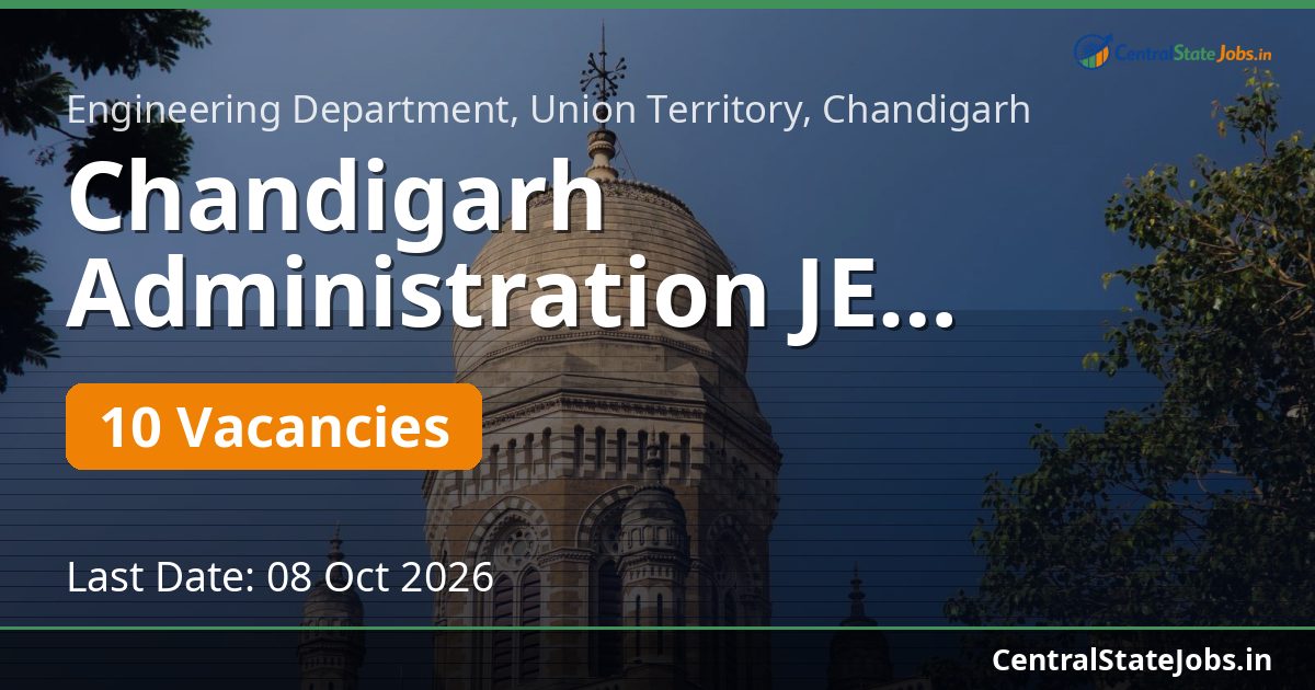 Chandigarh Administration JE Recruitment 2026