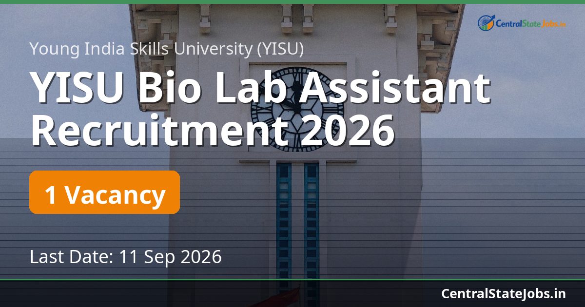 YISU Bio Lab Assistant Recruitment 2026