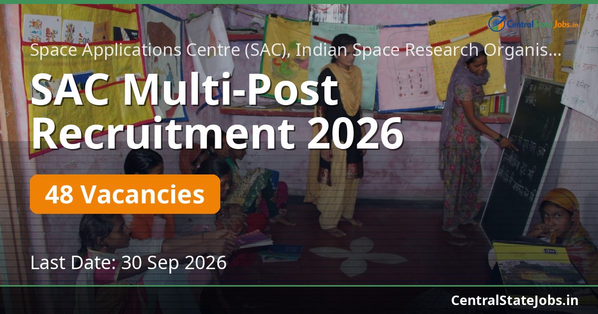 SAC Multi-Post Recruitment 2026 — 48 Vacancies
