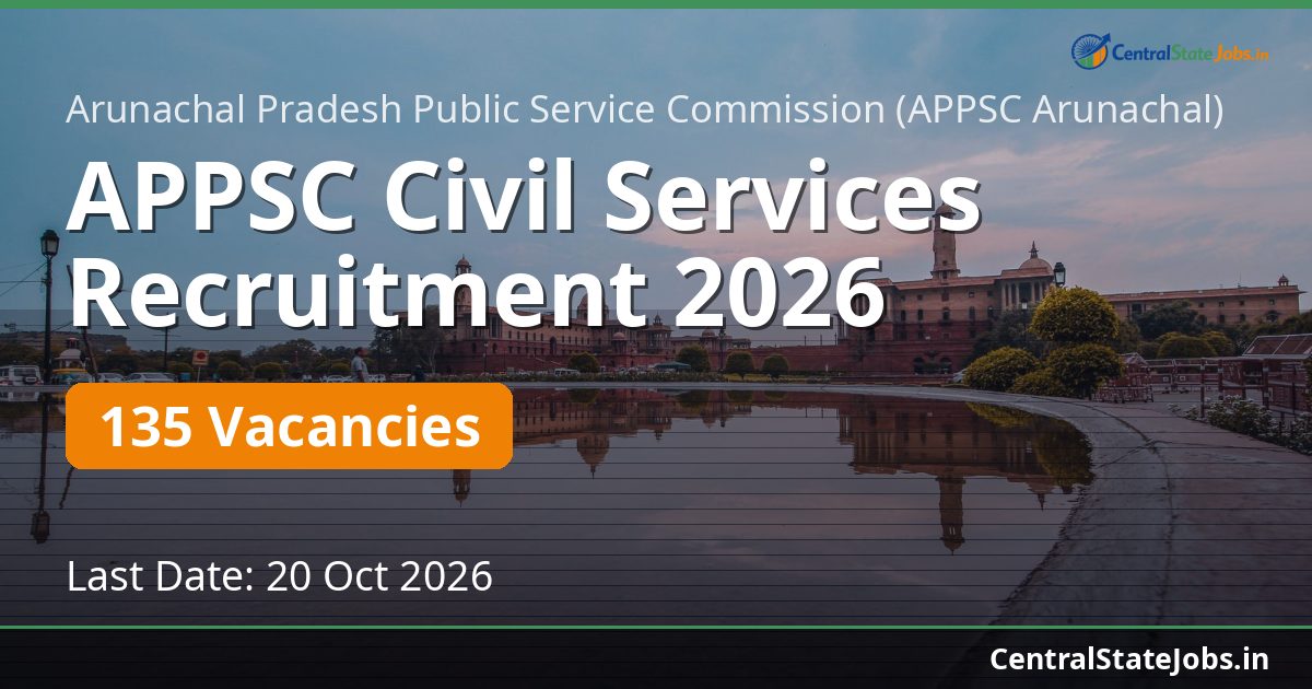 APPSC Civil Services Recruitment 2026 — 135 Vacancies
